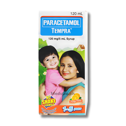 Image of TEMPRA PARACETAMOL 120MG / 5ML SYRUP 120ML ORANGE