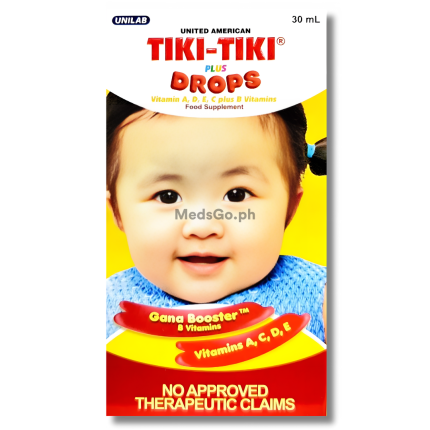 Image of TIKI-TIKI VIT. A / VIT. D / VIT. E / VIT. C PLUS B VITAMINS DROPS 30ML