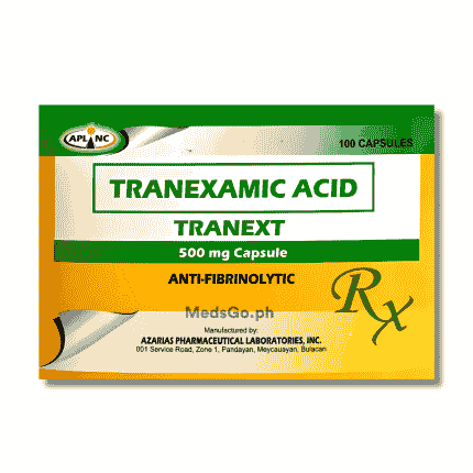 TRANEXT Tranexamic Acid 500mg Capsule 1's price in the Philippines ...