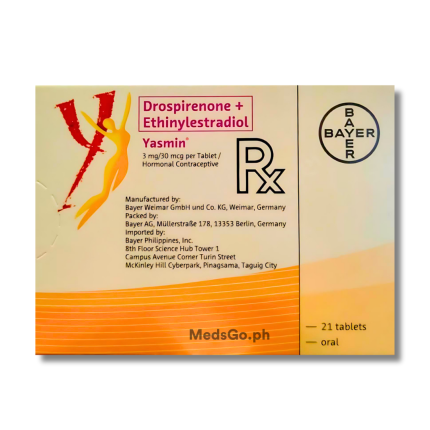 Image of YASMIN DROSPIRENONE / ETHINYLESTRADIOL 3MG / 30MCG TABLET 21'S
