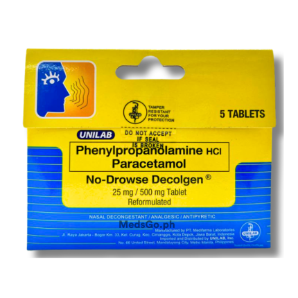 NO-DROWSE DECOLGEN - 1 Pack x 5 Tabs price in the Philippines | MedsGo ...