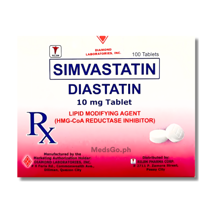 Image of DIASTATIN SIMVASTATIN 10MG - 1 TABLET