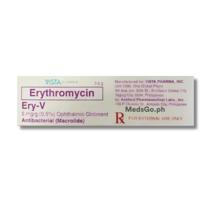 Image of ERY-V ERYTHROMYCIN 0.5% OPHTHALMIC OINTMENT 3.5G