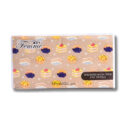 Image of FEMME UNSCENTED FACIAL TISSUE 2PLY I 100 PULLS