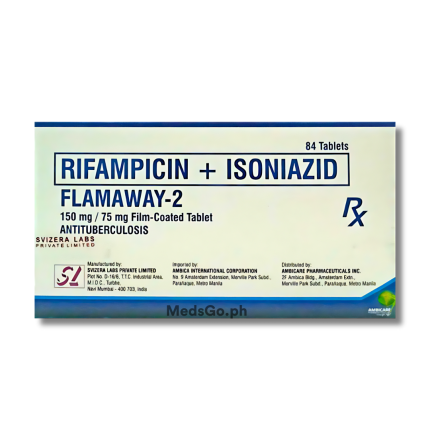 Image of FLAMAWAY-2 RIFAMPICIN / ISONIAZID 150MG / 75MG - 1 TABLET