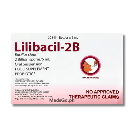 Image of LILIBACIL-2B PROBIOTIC (BACILLUS CLAUSII) 5ML