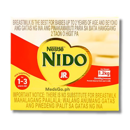 Image of NIDO JR. MILK SUPPLEMENT FOR 1-3 YEARS OLD 1.2KG (3X400G)