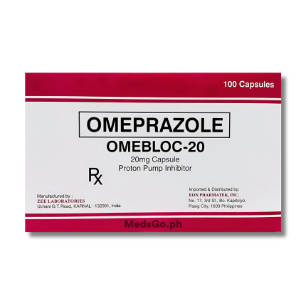Image of OMEBLOC-20 OMEPRAZOLE 20MG - 1 BOX X 100 CAPS