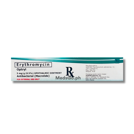 Image of OPTRYL ERYTHROMYCIN 0.5% OPHTHALMIC OINTMENT 5G