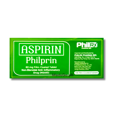 Image of PHILPRIN ASPIRIN 80MG FILM-COATED TABLET 100'S