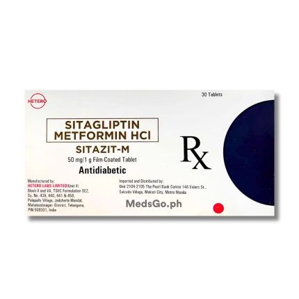SITAZIT-M Sitagliptin / Metformin 50mg / 1g - 1 Tablet price in the ...