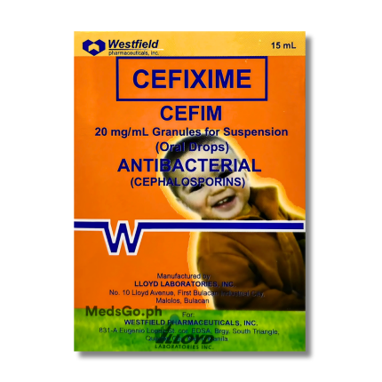 Image of CEFIM CEFIXIME 20MG / ML ORAL DROPS 15ML