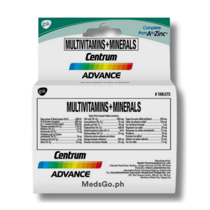 Image of CENTRUM ADVANCE MULTIVITAMINS / MINERALS - 1 BOX X 8 TABS