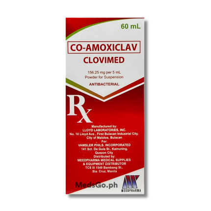 Image of CLOVIMED CO-AMOXICLAV 156.25MG / 5ML POWDER FOR SUSPENSION 60ML