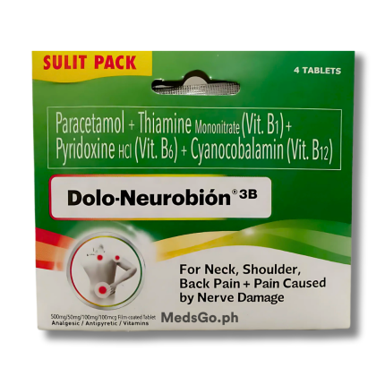 Image of DOLO-NEUROBION 3B PARACETAMOL / VITAMIN B COMPLEX - 1 PACK X 4 TABS
