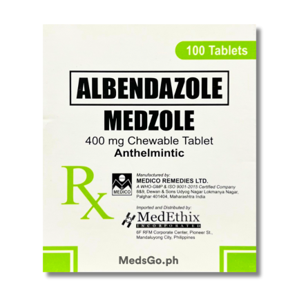Image of MEDZOLE ALBENDAZOLE 400MG - 1 CHEWABLE TABLET