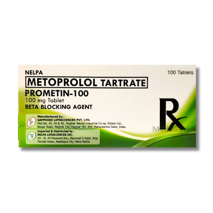 PROMETIN-100 Metoprolol Tartrate 100mg Tablet 100's price in the ...