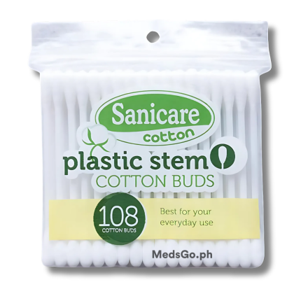 Image of SANICARE COTTON BUDS PLASTIC STEM TIPS 108S