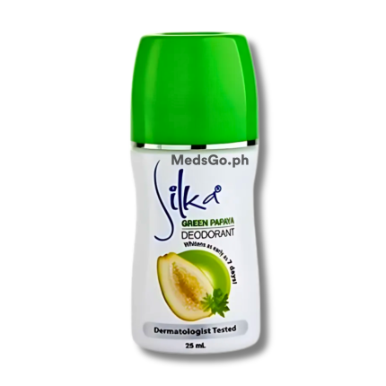 Image of SILKA GREEN PAPAYA WHITENING DEODORANT ROLL-ON 25ML
