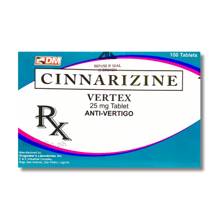 Image of VERTEX CINNARIZINE 25MG TABLET 100'S