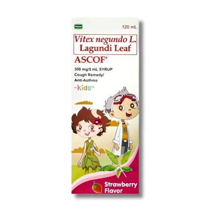 Image of ASCOF KIDS LAGUNDI 300MG / 5ML SYRUP 120ML STRAWBERRY