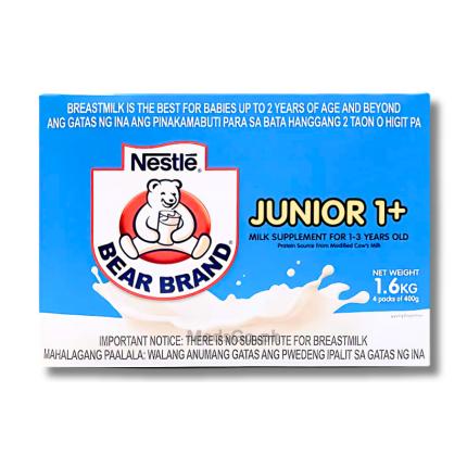 Image of BEAR BRAND JUNIOR 1+ MILK SUPPLEMENT 1-3 YEARS OLD 1.6KG