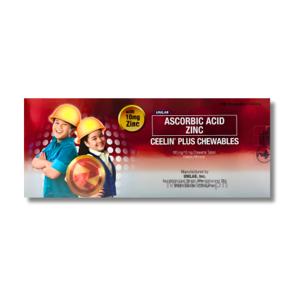 CEELIN PLUS CHEWABLES Ascorbic Acid / Zinc 100mg / 10mg - 1 Box x 100 ...