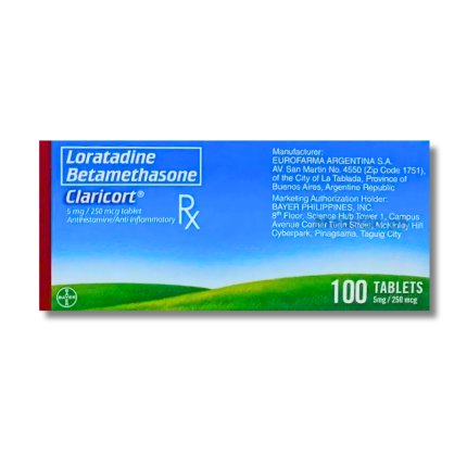 Image of CLARICORT LORATADINE / BETAMETHASONE 5MG / 250MCG TABLET 1'S