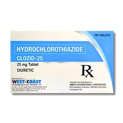 Image of CLOZID-25 HYDROCHLOROTHIAZIDE 25MG - 1 TABLET