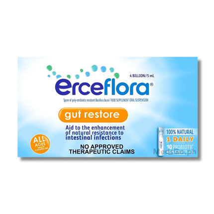 Image of ERCEFLORA GUT RESTORE BACILLUS CLAUSII 4 BILLION SUSPENSION 5ML