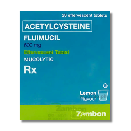 Image of FLUIMUCIL 600MG ACETYLCYSTEINE 600MG - 1 EFFERVESCENT TABLET LEMON