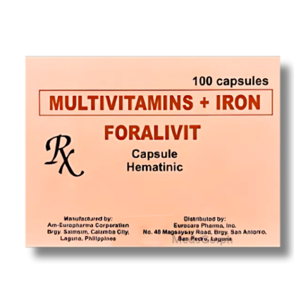 Image of FORALIVIT FERROUS SULFATE / FOLIC ACID / VITAMIN B COMPLEX - 1 CAPSULE