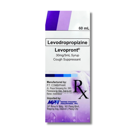 Image of LEVOPRONT SYRUP 60ML - LEVODROPROPIZINE 30MG / 5ML