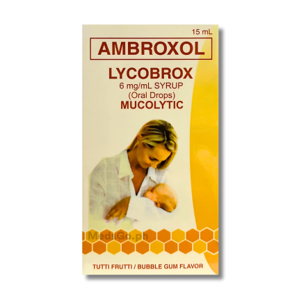 Image of LYCOBROX AMBROXOL 6MG / ML ORAL DROPS 15ML