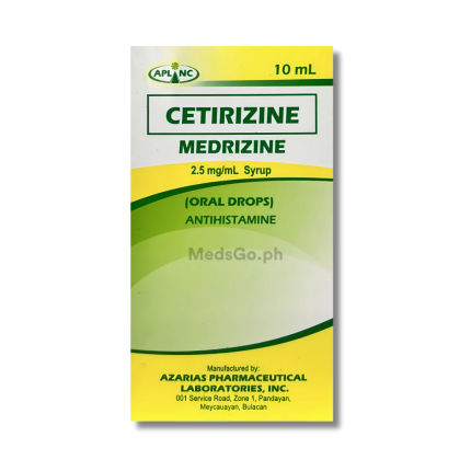Image of MEDRIZINE CETIRIZINE 2.5MG / ML ORAL DROPS 10ML