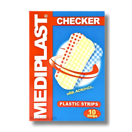 Image of MEDIPLAST CHECKER WITH ACRINOL PLASTIC STRIPS - 1 BOX X 10'S