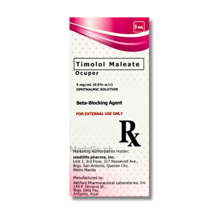 Image of OCUPER TIMOLOL 0.5% EYE DROPS 5ML