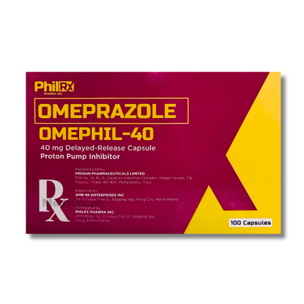 Image of OMEPHIL-40 OMEPRAZOLE 40MG - 1 DELAYED-RELEASE CAPSULE