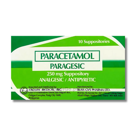 Image of PARAGESIC PARACETAMOL 250MG - 1 RECTAL SUPPOSITORY