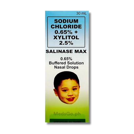 Image of SALINASE MAX SODIUM CHLORIDE / XYLITOL 0.65% / 2.5% (6.5MG / 25MG PER ML) BUFFERED SOLUTION NASAL DROPS 30ML