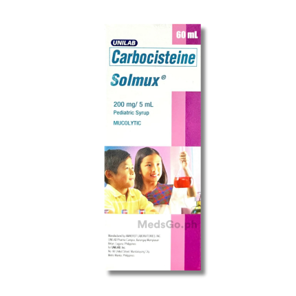 Image of SOLMUX SYRUP 60ML - CARBOCISTEINE 200MG / 5ML