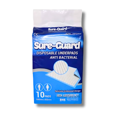 Image of SURE-GUARD DISPOSABLE UNDERPADS 10'S