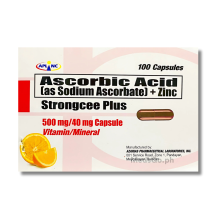 Image of STRONGCEE PLUS SODIUM ASCORBATE / ZINC 500MG / 40MG CAPSULE 1'S