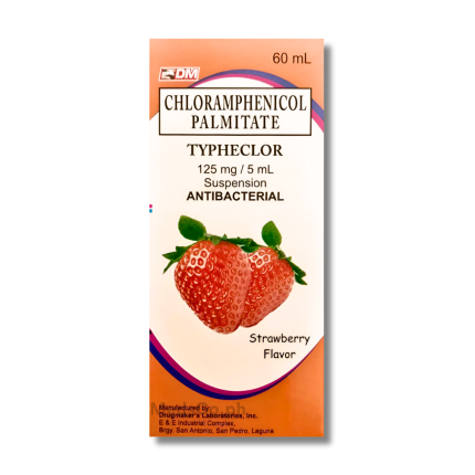 Image of TYPHECLOR CHLORAMPHENICOL 125MG / 5ML SUSPENSION 60ML
