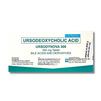 Image of URSODYNOVA URSODEOXYCHOLIC ACID 300MG - 1 TABLET
