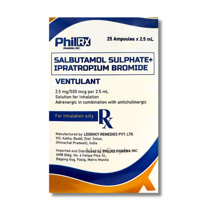 Image of VENTULANT SALBUTAMOL / IPRATROPIUM 2.5MG / 500MCG SOLUTION FOR INHALATION 2.5ML