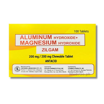 Image of ZILGAM ALUMINUM / MAGNESIUM 200MG / 200MG - 1 CHEWABLE TABLET (ANTACID MEDICINE)