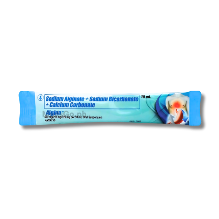 Image of ALGINA 1 Sachet 10ml - Sodium Alginate / Sodium Bicarbonate / Calcium Carbonate 500mg / 213mg / 325mg