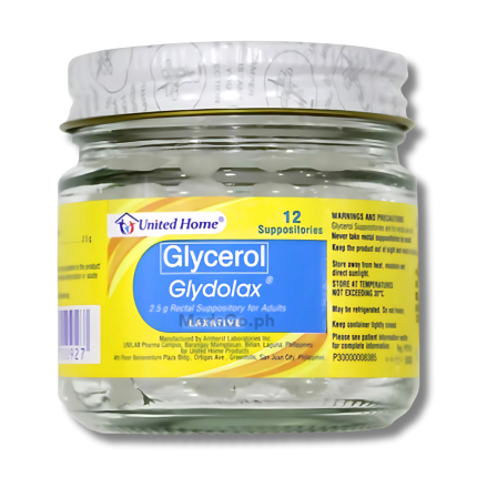 Image of UNITED HOME GLYDOLAX GLYCEROL 2.5G RECTAL SUPPOSITORY 12'S