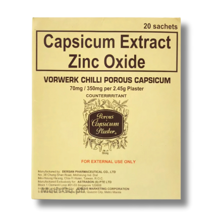 Image of VORWERK CHILLI PLASTER Capsicum Extract / Zinc Oxide - 1 Pack x 10 pieces